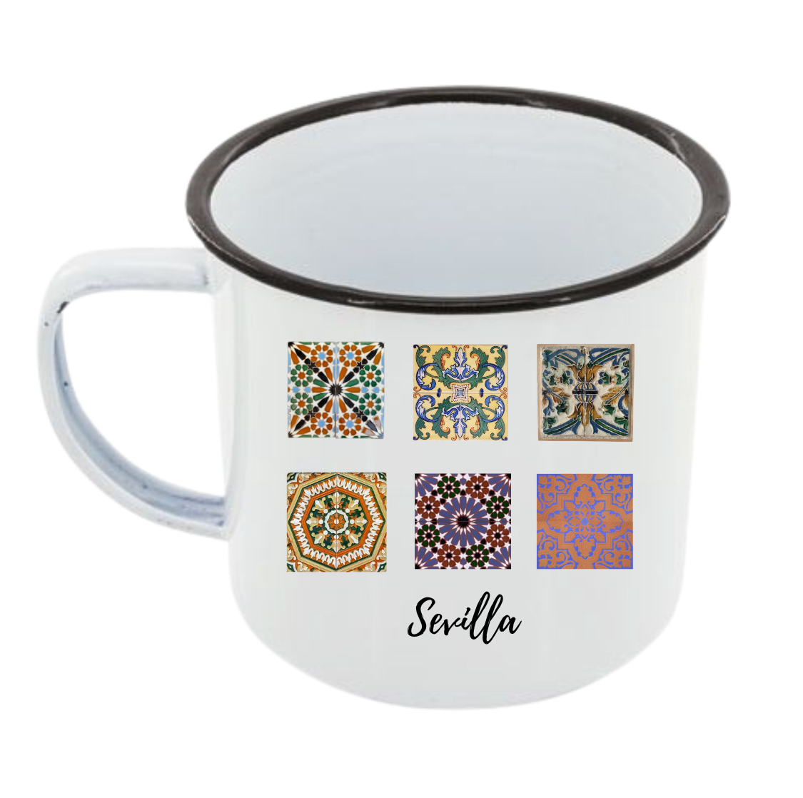 Tazas metalicas colección "Sevilla"