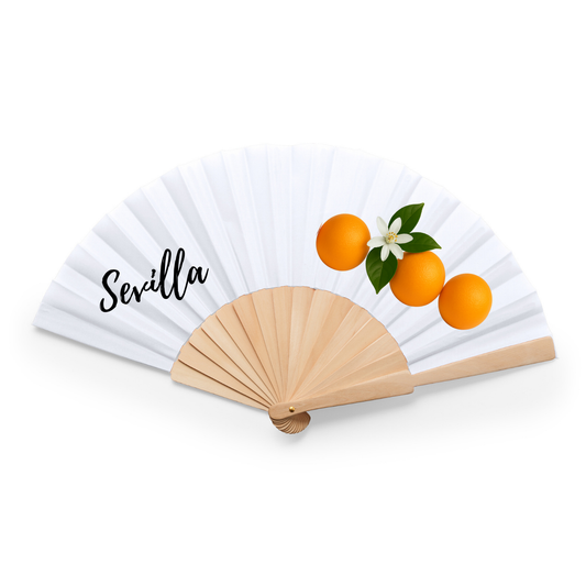 🧡 Abanico “Sevilla Naranja” -Colección Sevilla
