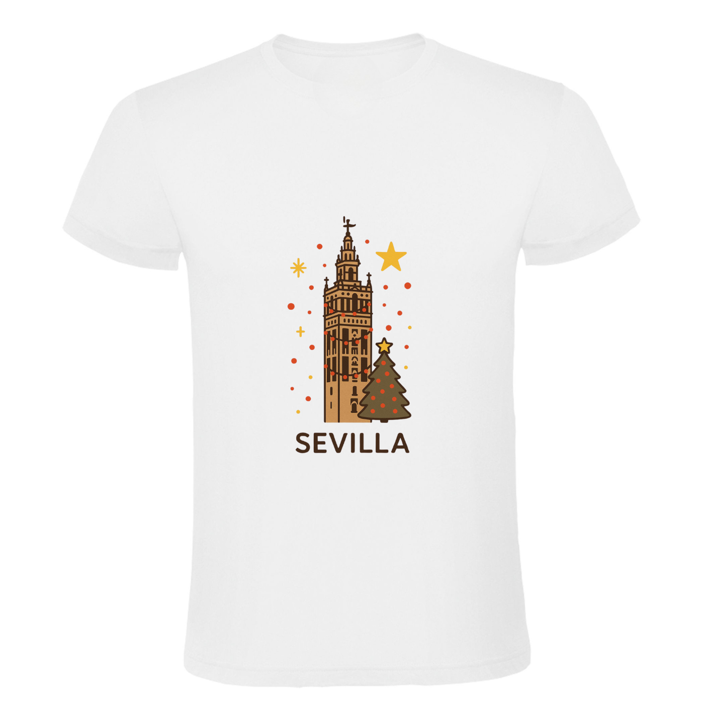 👕 Camisetas "Giralda en Navidad" Unisex – Colección Sevilla